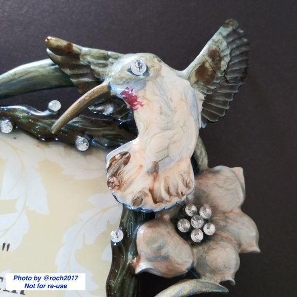 Hummingbird Enamel and Crystal Photo Frame - Picture 6 of 7